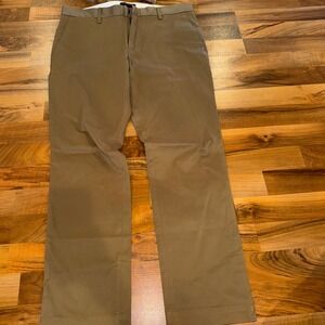 Banana republic Aiden slim fit Men Khaki Straight Leg Dress Pant Size 34x32 work